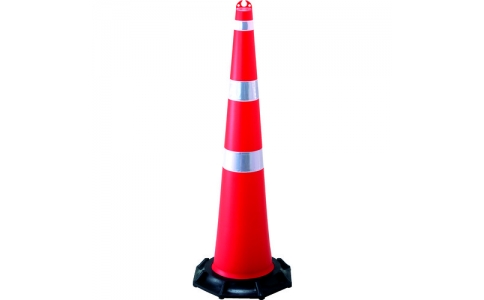 （株）日本緑十字社  116130  緑十字　ジャンボコーン（赤）・反射シート付　ＪＲＣ－Ｒ　１４２０×４８０ｍｍ　ウエイト付