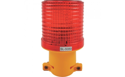 セーフラン安全用品（株）  J2426  セーフラン　ソーラー電池式ＬＥＤフラッシュ警告灯　ネジ固定式