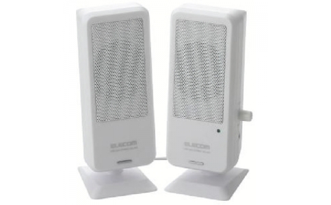 エレコム（株）  MS-UP201WH  エレコム　マルチメディアスピーカＵＳＢ電源タイプ／０．５Ｗ（ホワイト）