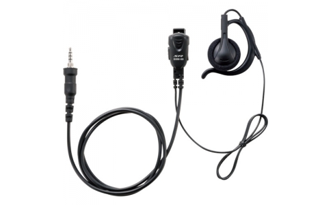 八重洲無線（株）  SSM-59CSA  スタンダード　小型タイピンマイク＆イヤホン（耳かけ式大型オープンエアー型）