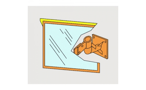 （株）日本緑十字社  277210  緑十字　カーブミラー（角型１面鏡）　壁角Ｓ５６　５００×６００ｍｍ　壁面金具付　アクリル製