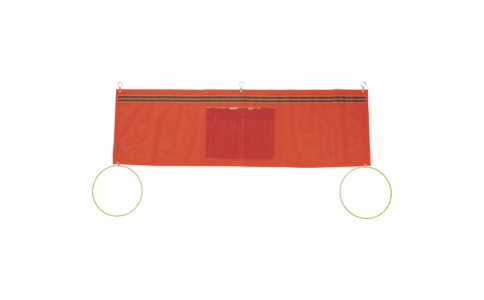 （株）日本緑十字社  132309  緑十字　表示サイン（片面透明ポケット付き）　ＣＳ－ＫＹＲ　蛍光オレンジ　５５０×１７００ｍｍ