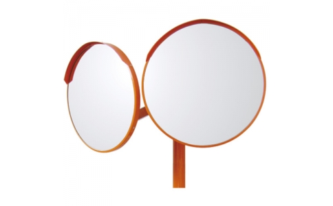 ユニット（株）  384-26  ユニット　カーブミラー（Ｗ）ポール付　アクリル製　８００Фｍｍ