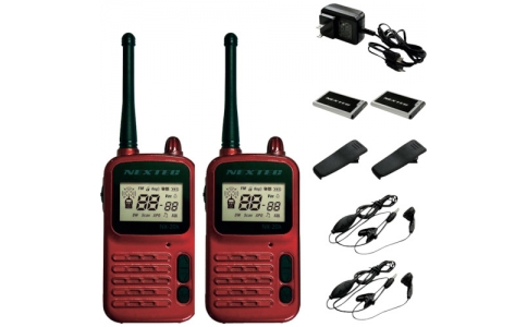 （株）エフ・アール・シー  NX-20X(WR)  Ｆ．Ｒ．Ｃ．　【小型・軽量】特定小電力トランシーバー２台セット（ワインレッド）