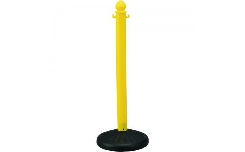 （株）日本緑十字社  141020  緑十字　チェーンスタンド　ポール：黄　ベース：黒　ＰＳＷ－Ｙ　高さ：９８５ｍｍ　注水ベースタイプ　ポリエチレン