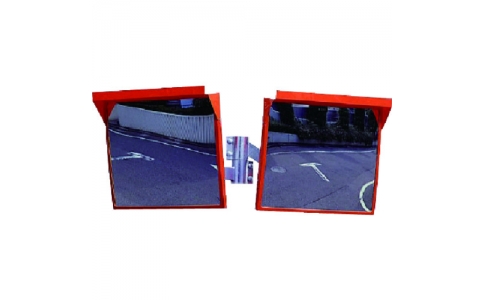 ユニット（株）  384-68  ユニット　カーブミラーＷポールなし　アクリル製　５００×６００ｍｍ