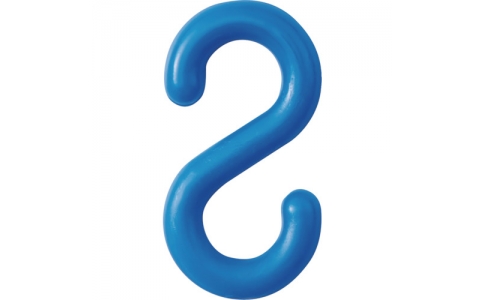 （株）日本緑十字社  284125  緑十字　Ｓ字フック　青　ＰＦ－６ＢＬ　線径６ｍｍΦ　２１×３９．５ｍｍ　２個組　樹脂製