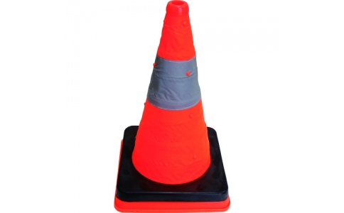 （株）ミズケイ  8130022  ミズケイ　伸縮式三角コーン４１ｃｍ（オレンジ）コーン＋ウエイトセット