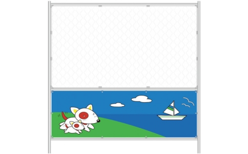 （株）グリーンクロス  1104551317  グリーンクロス　メッキデザインフェンス（大）犬ヨット