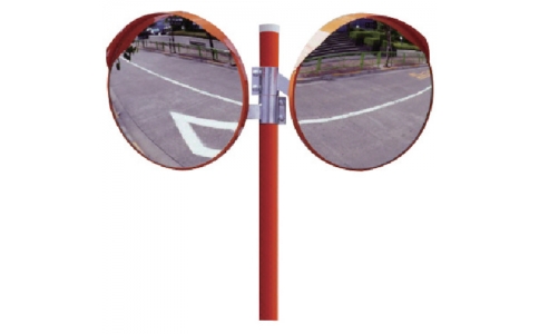 ユニット（株）  384-27  ユニット　カーブミラー（Ｗ）ポール付　アクリル製　１０００Фｍｍ