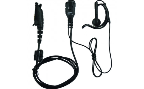 八重洲無線（株）  SSM-514ASC  スタンダード　小型タイピンマイク＆イヤホン　（イヤホン部：耳かけ式オープンエアータイプ）