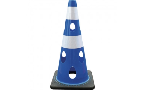 （株）カーボーイ  CHR-700BL  カーボーイ　穴あきコーン　反射ホワイト　ブルー