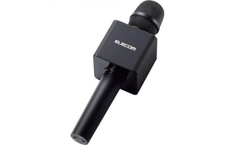 エレコム（株）  KMC-SP01UBK  エレコム　カラオケマイク（スピーカー搭載モデル）　エコー機能　ボリューム調節　充電式　有線　ブラック
