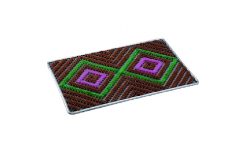 ユニット（株）  386-56  ユニット　泥落しマット　硬メッキ鉄線　６００×９００×２０厚ｍｍ