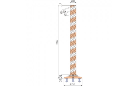（株）グリーンクロス  6300029554  グリーンクロス　ポストコーン全面反射ＬＢＴＲ－１００－２５０－Ｒ
