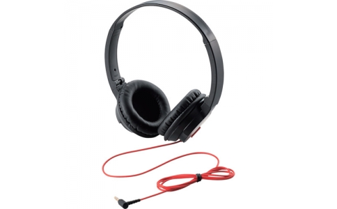 エレコム（株）  EHP-ON100ARD  エレコム　コンパクトオーバーヘッドホン　密閉型　３８ｍｍドライバ　１．２ｍ　レッド