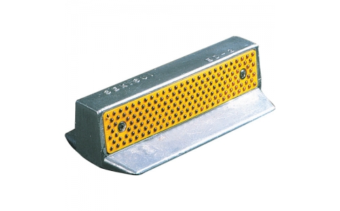 積水樹脂（株）  ED2W-Y-A2  積水　縁石鋲　ＥＤ２　反射体：両面　黄　２本脚