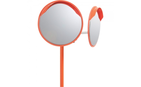 ユニット（株）  869-19  ユニット　カーブミラー（Ｗ）ポール付　ステンレス製　３２０Ф