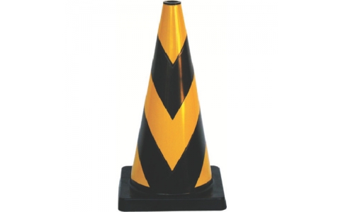 トーグ安全工業（株）  70-KYL  トーグ　セフティコーン黄反射／黒（錘なし）