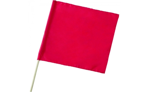 トラスコ中山（株）  TTB-R  ＴＲＵＳＣＯ　手旗　赤　木棒セット　旗部４５０Ｘ４５０ＭＭ