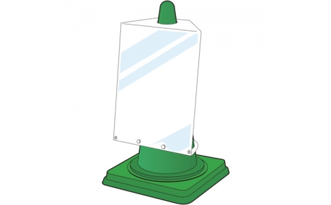 ユニット（株）  834-471  ユニット　コーンサインポケットボードＡ３タテ