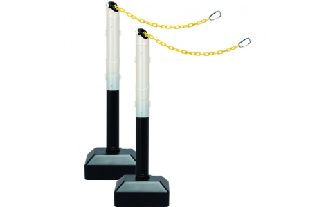 中発販売（株）  BN-665WST2  Ｒｅｅｌｅｘ　プラチェーン６．５Ｍ内蔵伸縮ポール　“バリネオ”（スタンドタイプ）２本セット