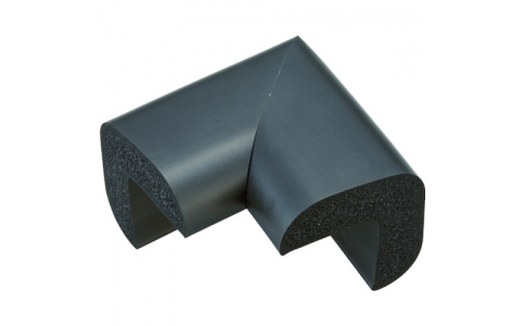 トラスコ中山（株）  TAC-570BK  ＴＲＵＳＣＯ　安心クッション　コーナー用　大　４個入り　ブラック