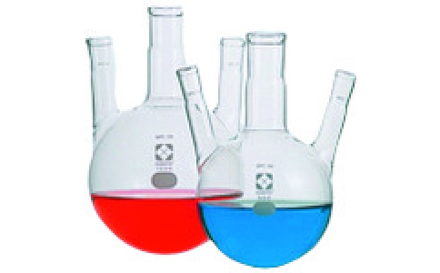 東京硝子器械（株）  371-13-58-22  ＴＧＫ　三口丸底フラスコ　ＳＰＣ２９　１００ｍＬ　側ＳＰＣ１５