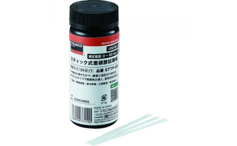 トラスコ中山（株）  STTP-02  ＴＲＵＳＣＯ　スティック式亜硝酸試験紙　１００枚入