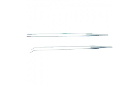 東京硝子器械（株）  528-25-25-32  ＴＧＫ　ロングピンセット　先端曲　ＳＵＳ３０４
