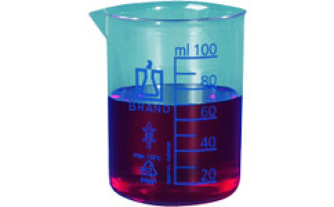 東京硝子器械（株）  814-22-11-37  ＴＧＫ　ビーカー　ＰＭＰ　青目盛　１０００ｍＬ