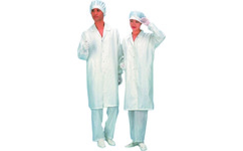 東京硝子器械（株）  878-25-01-17  ＴＧＫ　無塵衣　ＥＬ－７２０４Ｂ　白　女子用　Ｍ