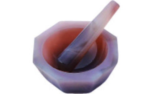 東京硝子器械（株）  205-54-36-07  ＴＧＫ　メノウ乳鉢　浅型　乳棒付　φ９０×φ７０