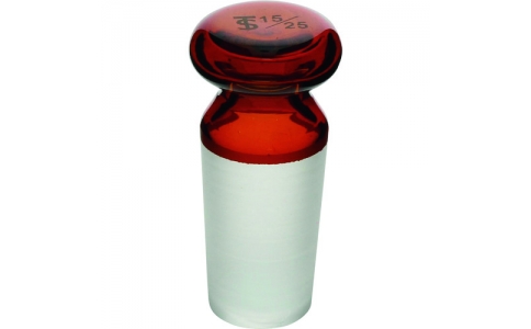 柴田科学（株）  001730-1520A  ＳＩＢＡＴＡ　共通摺合平栓　茶褐色　１５／２０