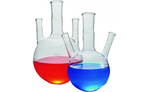 東京硝子器械（株）  330-13-63-59  ＴＧＫ　Ｆｉｎｅ透明共通三口フラスコ　１０００ｍＬ　２９－１５