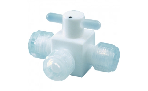 東京硝子器械（株）  803-17-79-35  ＴＧＫ　テフロン三方バルブ圧入型　１０φ