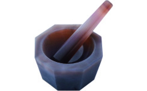 東京硝子器械（株）  205-54-36-44  ＴＧＫ　メノウ乳鉢　スリット入　乳棒付　φ９０×φ７０