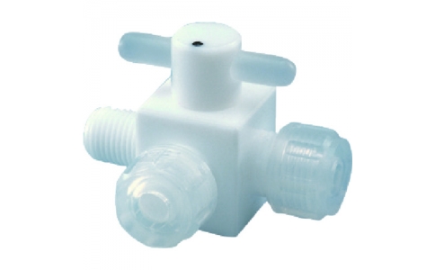 東京硝子器械（株）  803-17-79-55  ＴＧＫ　テフロンオス三方バルブ圧入型　１０φ