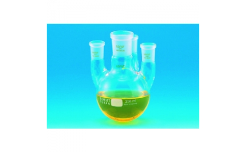 東京硝子器械（株）  981-15-42-01  ＴＧＫ　共通四口フラスコ　２５０ｍＬ　２９－１９／２６
