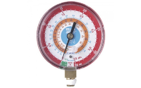 アサダ（株）  Y49163  アサダ　Ｒ４０７Ｃ等用マニホールドゲージ　高圧連成計　φ８０ｍｍ