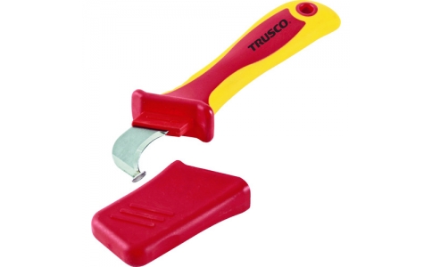 トラスコ中山（株）  TZEN-200E  ＴＲＵＳＣＯ　絶縁電工ナイフ（鎌形刃タイプ）　１８０ｍｍ