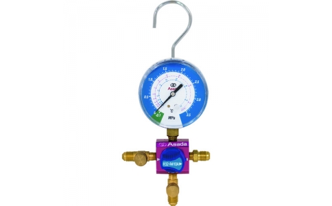 アサダ（株）  AI550  アサダ　Ｒ３２・Ｒ４１０Ａ用ボールバルブ付シングルマニホールド本体