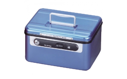 アイリスオーヤマ（株）  ASB-152-B  ＩＲＩＳ　アルミセ－フティボックス深型　２７０×２２０×１５５　ブルー