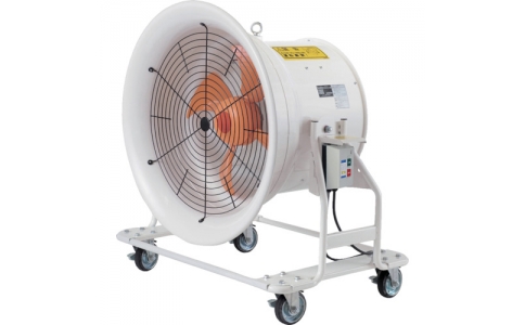 （株）スイデン  SJF-T604A  スイデン　送風機　どでかファン　ハネ６００ｍｍ　３相２００Ｖ　低騒音・省エネタイプ　角度調節可能　４輪キャスター付