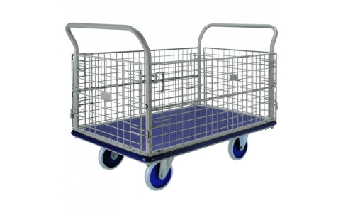 金沢車輛（株）  NHT-507  金沢　特大型スチール台車　金網付