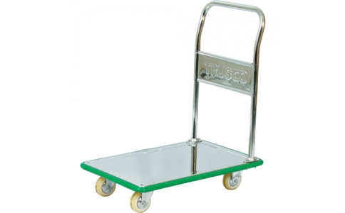 トラスコ中山（株）  SUS108EB-VU  ＴＲＵＳＣＯ　オールステンレス製運搬車　固定式　７３８Ｘ４７９　ブルコラン車