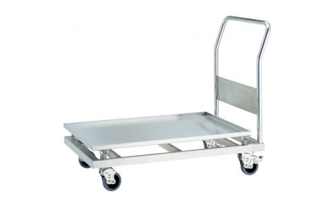 トラスコ中山（株）  SBSD-P9060TBU  ＴＲＵＳＣＯ　ステンレス台車　ＳＵＳ３０４　防振台車　９００Ｘ６００　パンチング　帯電防止Ｕ車輪