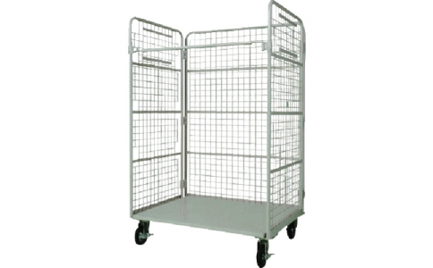（株）マキテック  MMB-S1C  明工　カゴ車　ロールボックスパレット（側板メッシュタイプ）　幅８００×長さ６００×高さ１７００ｍｍ　キャスターＣタイプ　自在タイプ