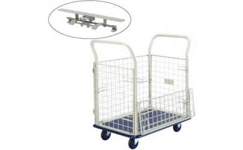 （株）ヨドノ  101F-ST  ヨドノ　ポータブルカー　金網張　ストッパー付