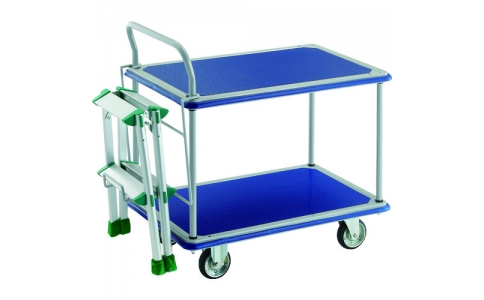 トラスコ中山（株）  304N-TAF2  ＴＲＵＳＣＯ　プレス製台車　ドンキーカート　２段式片袖タイプ７４０×４８０　ＴＡＦ－２付